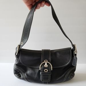 Coach Soho Black Leather Shoulder Bag